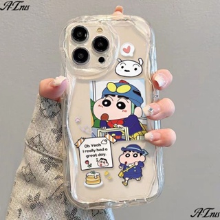 ✅เคสโทรศัพท์มือถือแบบนิ่ม ใส กันกระแทก ลายการ์ตูนชินจัง สําหรับ Iphone 14 13promax 12 11 7 8p xs xr 6p6x