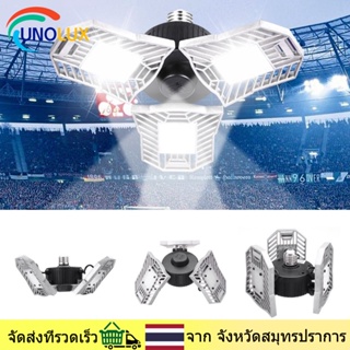 UNOLUX 3 หัว E27 เพดานโรงรถ LED แบบปรับได้ 110V ถึง 265V 6000 Lumens ไฟเพดาน LED สำหรับโรงรถโกดัง