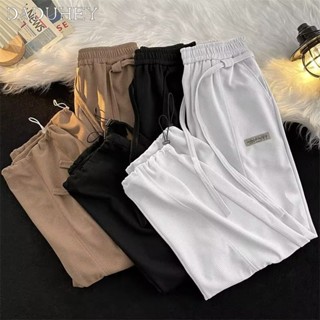 DaDuHey🔥 Mens 2023 New Hong Kong Style All-Match Loose Straight Casual Pants Ins Fashion Drape Couple Waffle Sports Pants Jogger Pants Ankle Banded Pants