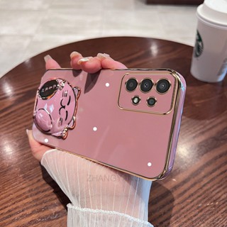 เคสโทรศัพท์มือถือ TPU นิ่ม ขอบตรง ลายแมวน่ารัก 3D สําหรับ Samsung A13 A23 A13 5G A13 4G