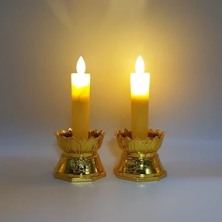 กระถางธูปไฟฟ้า (แบบสั้น) LED CANDLE เชิงเทียนปลอม เทียนใส่ถ่าน เทียนไฟฟ้า ธูปLED ธูปไฟฟ้า ชุดธูปเทียน เทียนอิเล็กทรอนิกส