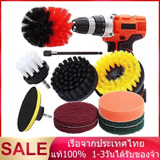 4/11Pcs เจาะ แปรงทำความสะอาด ชุด Power Scrubber สำหรับทำความสะอาด ห้องอาบน้ำ แปรงทำความสะอาดอ่างอาบน้ำ