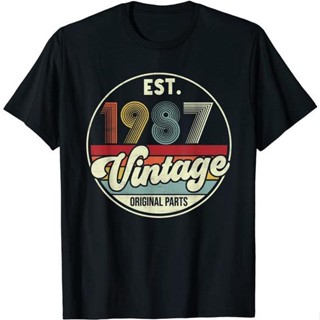 Est. 1987 Vintage 1987 Original Parts 34th Birthday T-Shirt_03