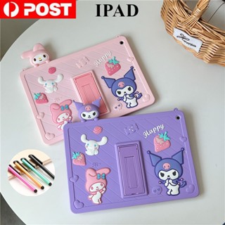 เคสซิลิโคน ลายน่ารัก พร้อมสายคล้อง สําหรับ iPad Mini 1 2 3 4 5 6 Pro Air 9.7 นิ้ว 10.2 นิ้ว 10.5 นิ้ว 10.9 นิ้ว 11 นิ้ว 4th 5th 6th 7th 8th 9th 10th 2017 2018 2019 2020 2021 2022