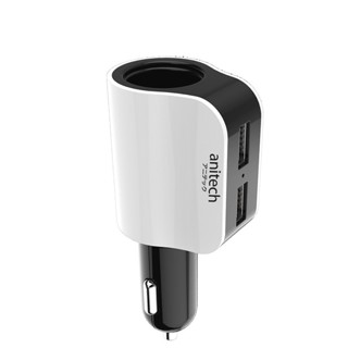 ลำโพง Anitech Car Charger หัวชาร์จในรถ ควิกชาร์จ  2 Ports USB 3.1A + ช่องจุดบุหรี รุ่น E48