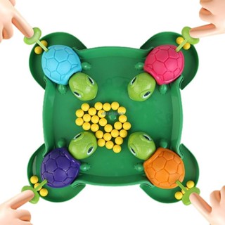 Ch*【พร้อมส่ง】 2 ถึง 4 ผู้เล่น Hungry Turtle เกมของเล่นกินบอลบอร์ดเกมแข่งขันของเล่นแบบโต้ตอบของเล่นเพื่อการศึกษาในช่วงต้น