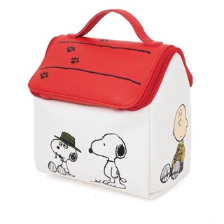 กระเป๋าเครื่องสําอาง ขนาดใหญ่ จุของได้เยอะ ลายการ์ตูน Snoopy สไตล์ญี่ปุ่น