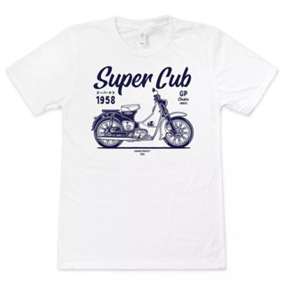 เสื้อยืด พิมพ์ลายรถจักรยานยนต์ Honda Super Cub สไตล์คลาสสิก ไม่ซ้ําใคร สําหรับผู้ชาย DMjjdo06ILjjed15