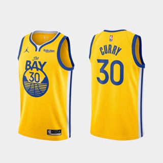 พร้อมส่ง เสื้อกีฬาแขนสั้น ลายทีม Stephen Curry Royal Golden State Warriors สําหรับผู้ชาย