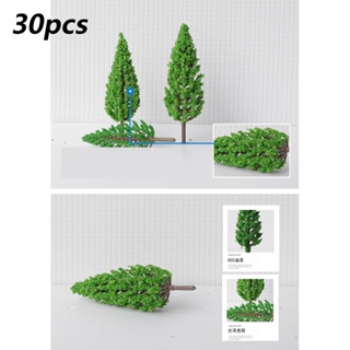 โมเดลต้นไม้ Diorama Scenery Park สเกล HO OO DIY สําหรับตกแต่งภูมิทัศน์ 30 ชิ้น #Kyra0304