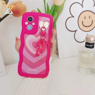 Zymello เคส OPPO A78 5G A57 2022 4G A54 A16 A15 A77 A12 A3S A5 A7 A5S A15S A31 2020 A53 A9 2020 A5 2020 A96 A76 F9 เคสโทรศัพท์ซิลิโคนจี้ระฆังรักระลอกคลื่น