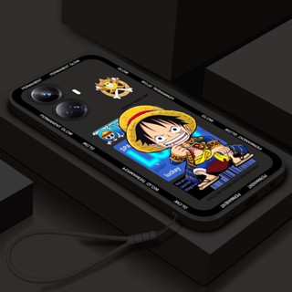 เคสโทรศัพท์มือถือ ซิลิโคนนิ่ม กันกระแทก ลายการ์ตูนอนิเมะ One Piece Luffy สําหรับ Realme 8 9 10 Pro Plus 8i 9i