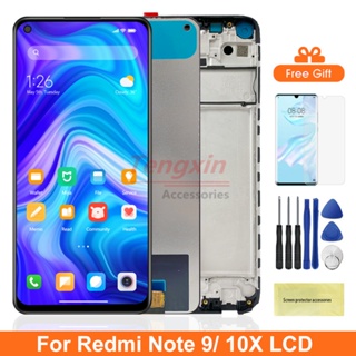 หน้าจอสัมผัสดิจิทัล Lcd 6.53 นิ้ว พร้อมกรอบ แบบเปลี่ยน สําหรับ Xiaomi Redmi Note 9 Redmi 10X 4G M2003J15SC