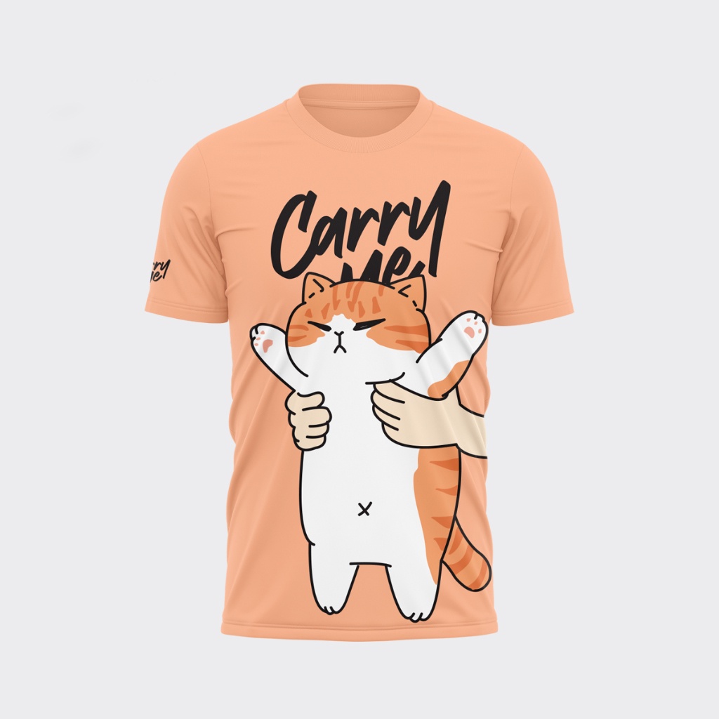 (พร้อมส่ง) เสื้อวิ่งพิมพ์ลายน้องแมวCarry Me 2