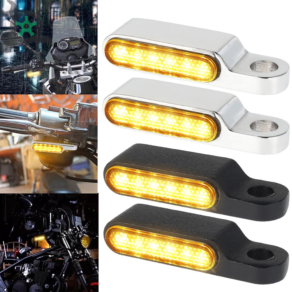 ไฟเลี้ยวแต่ง LED ไฟเลี้ยวมอเตอร์ไซค์ ไฟเลี้ยวแต่ง ทรงตะเกียบ กันน้ำ 12V เอฟเฟกต์แสงที่ไหลลื่น 2 ชิ้น ไฟเลี้ยว LED ขนาดเล็ก สําหรับติดแฮนด์รถมอเตอร์ไซค์