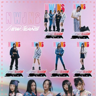 Newjeans ป้ายอะคริลิค แบบสองด้าน สไตล์เกาหลี สําหรับตั้งโต๊ะ