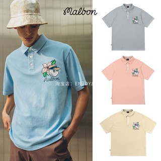 Malbon Golf เสื้อยืดโปโล แขนสั้น แฟชั่นฤดูใบไม้ผลิ และฤดูร้อน สําหรับผู้ชาย