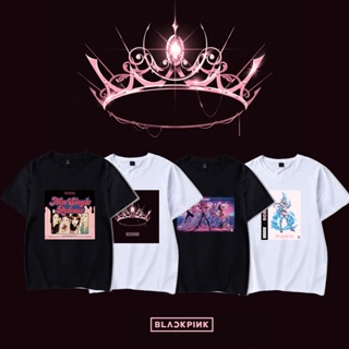 Kpop Blackpink New Album TShirt Unisex LISA JENNIE New Single Release Cartoons Summer Tee Shirts