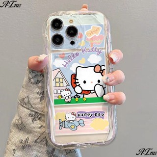 ✅เคสป้องกันโทรศัพท์มือถือใส แบบนิ่ม ลายคิตตี้ กันกระแทก สําหรับ Apple iPhone 14 13promax 12 11 7 8p xsxr O1UK