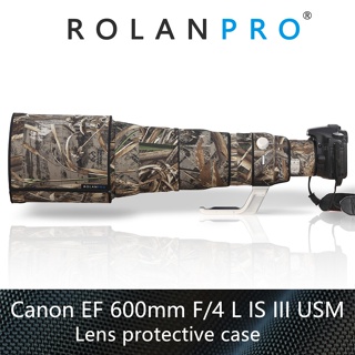 Rolanpro ฝาครอบเลนส์ กันน้ํา ลายพราง สําหรับ Canon EF 600 มม. F/4 L IS III USM