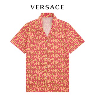 Vers เสื้อเชิ้ต แขนสั้น โมโนแกรม เทรนด์แฟชั่น ชายหาด