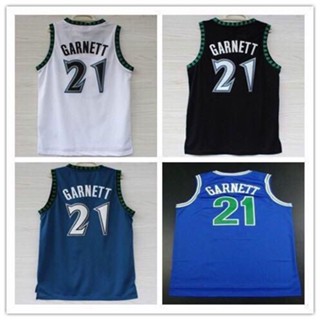 ขายดี เบอร์หมาป่า เสื้อกีฬาบาสเก็ตบอล ผ้าตาข่าย ปักลาย 21 Garrett Jersey สไตล์เรโทร สําหรับผู้ชาย 467831