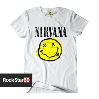 oversize T-shirt เสื้อยืด ลายวง Nirvana ขนาดใหญ่ ไซซ์ S - 7XL สําหรับเด็ก และผู้ใหญ่ ไซซ์ใหญ่ 10 ชิ้น | เสื้อยืด พรีเมี่