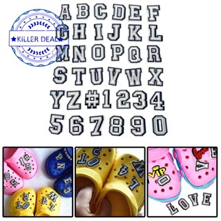 เข็มกลัด ลายตัวอักษร Crocs jibbitz A-Z&amp;0-9 Z1X5