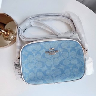 COACH 💯%  COACH CA732 MINI JAMIE CAMERA BAG IN SIGNATURE CHAMBRAY