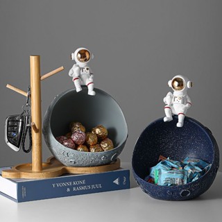 #ที่เก็บของในบ้านCreative Astronaut Storage Ornament Living Room Entrance Bedroom Key Placement Table Home Decoration Ho