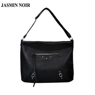 Jasmin NOIR กระเป๋าสะพายไหล่ กระเป๋าถือ หนัง PU ประดับพู่ สไตล์เรโทร สําหรับสตรี