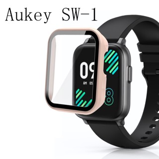 เคส PC พร้อมกระจกนิรภัย สําหรับ Aukey SW-1 Smart watch Aukey SW 1