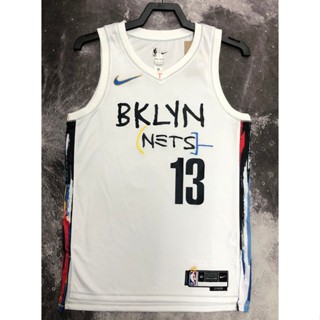 เสื้อกีฬาบาสเก็ตบอล nba Brooklyn Nets No.13 สีขาว 2023