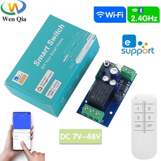 Ewelink สวิตช์รับสัญญาณ WIFI DC 12V 24V 36V 48V 1CH 2.4GHz พร้อม Alexa สําหรับประตู Led