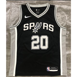 เสื้อกีฬาบาสเก็ตบอล nba San Antonio Spurs No.20 Ginobili สีดํา