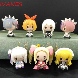 ฟิกเกอร์ Ivanes Q Version Figurine Model Gifts Re:Life In A Different World From Zero Doll ของเล่นสําหรับเด็ก 7 ชิ้น