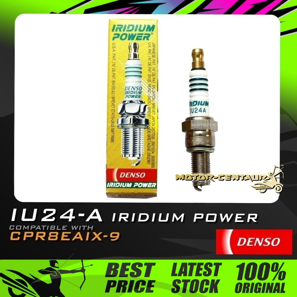PALAM PENCUCUH DENSO IRIDIUM SPARK PLUG IU24 (CPR8EIX-9, UR2CII30, AB8R3I) สําหรับ NMAX, NVX, Y15, Y