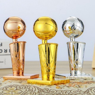 ของที่ระลึก ถ้วยกาแฟบาสเก็ตบอล Larry OBrien NBA Championship Trophy Craftwork MVP Sports Competition สีทอง สีเงิน ทองแดง