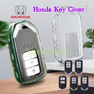 เคสกุญแจรถยนต์ HONDA Smart Key Car Key Case TPU เคสกุญแจรีโมทรถยนต์ เคสกุญแจรถ เคสกุญแจรถฮอนด้า เคสกุญแจรีโมทรถยนต์ สําหรับ Honda HRV JAZZ BRV CRV City JAZZ Accord Civic fc fd City