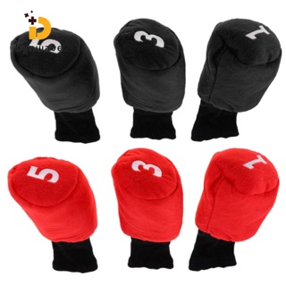 ✨ Thássia Sport Store✨3pcs Long Neck Golf Club Head Cover Wood Headcover for Men Women