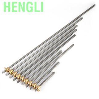 Hengli T8 8mm Trapezoidal Stainless Steel Threaded Rod Lead Screw &amp;amp; Brass Nut for 3D Printer