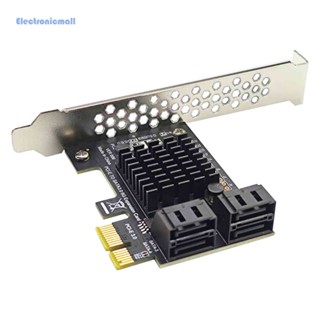 [ElectronicMall01.th] อะแดปเตอร์การ์ด SATA III PCIe 6Gbps SATA 3.0 เป็น PCI-e 1X 4 พอร์ต พร้อมตัวยึด