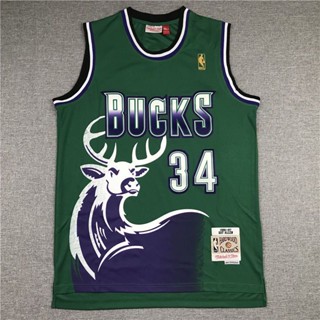 เหรียญคลาสสิก แฟชั่น เสื้อกีฬาบาสเก็ตบอล ปักลาย Ray Allen ระบายอากาศ แบบแห้งเร็ว สไตล์เรโทร สําหรับผู้ชาย ไซซ์ 34 590140