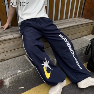 DaDuHey🔥 Mens 2023 Hong Kong Style All-Matching Casual Pants Ins Loose Straight Casual Pants