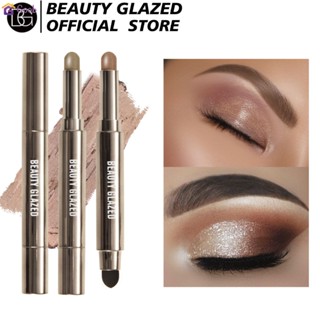 Beauty Glazed Double-Ended Eye Shadow Stick Pearlescent Natural Long-Lasting Color Smooth Contouring Eye Shadow Stick 【 Goob 】