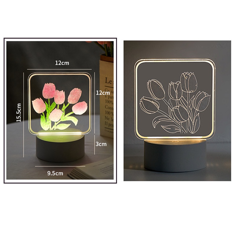 แผ่นรองเขียนเรืองแสง อะคริลิคใส LED โคมไฟข้างเตียง สามารถระบายสีได้ สามารถลบได้ - รูปที่ 7