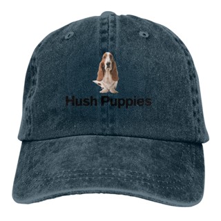 หมวกเบสบอล ผ้ายีน ลายโลโก้ Hush Puppies สามารถปรับได้ สําหรับผู้ชาย 2023