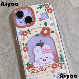 ✅Niche เคสป้องกันโทรศัพท์มือถือ แบบนิ่ม ลายกระต่ายน่ารัก กันกระแทก สําหรับ Apple iPhone xr xs 13Pro 11 12 14Pro 78plus 2GQW