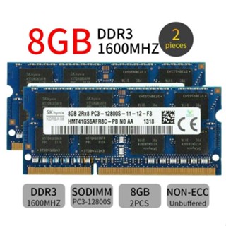 ใหม่ หน่วยความจําแล็ปท็อป โน้ตบุ๊ก SKHynix 16GB 8GB DDR3 1600MHz PC3-12800S CL11 204Pin SODIMM สีฟ้า