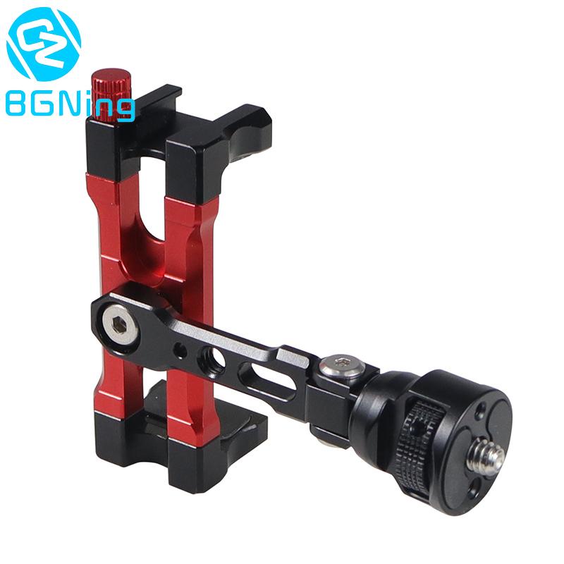 BGNING ที่วางโทรศัพท์มือถือ Track Clamp พร้อมสกรู 1/4 รองเท้าเย็น Mount ใช้งานร่วมกับ DJI RS3 Mini/RS4/RS4 Pro Stabilizer